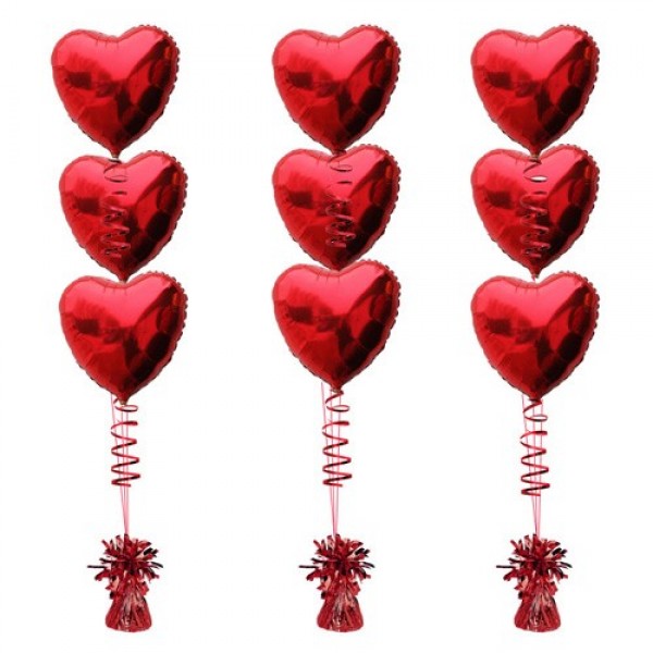 Helium kit met folie HART ballonnen - Afbeelding 2