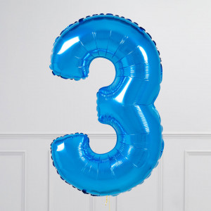 Balloncijfer donker blauw - Afbeelding 4