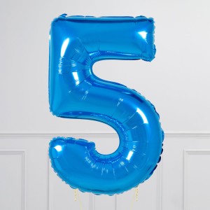 Balloncijfer donker blauw - Afbeelding 6