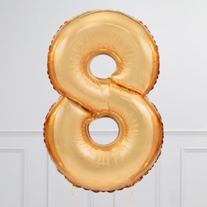 Balloncijfer goud 102cm - Afbeelding 9
