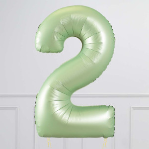 Balloncijfer Olijfgroen 102cm - Afbeelding 4