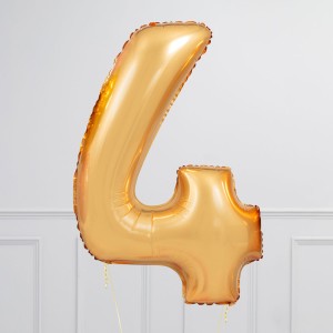 Balloncijfer goud 102cm - Afbeelding 5