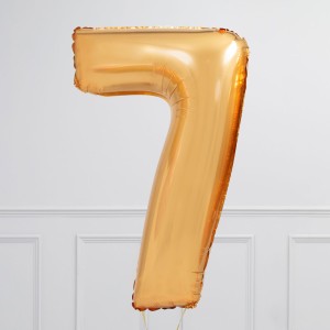 Balloncijfer goud 102cm - Afbeelding 8