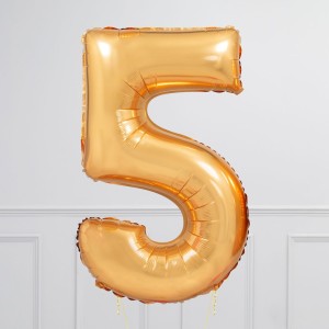 Balloncijfer goud 102cm - Afbeelding 6