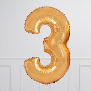 Balloncijfer goud 102cm - Afbeelding 4