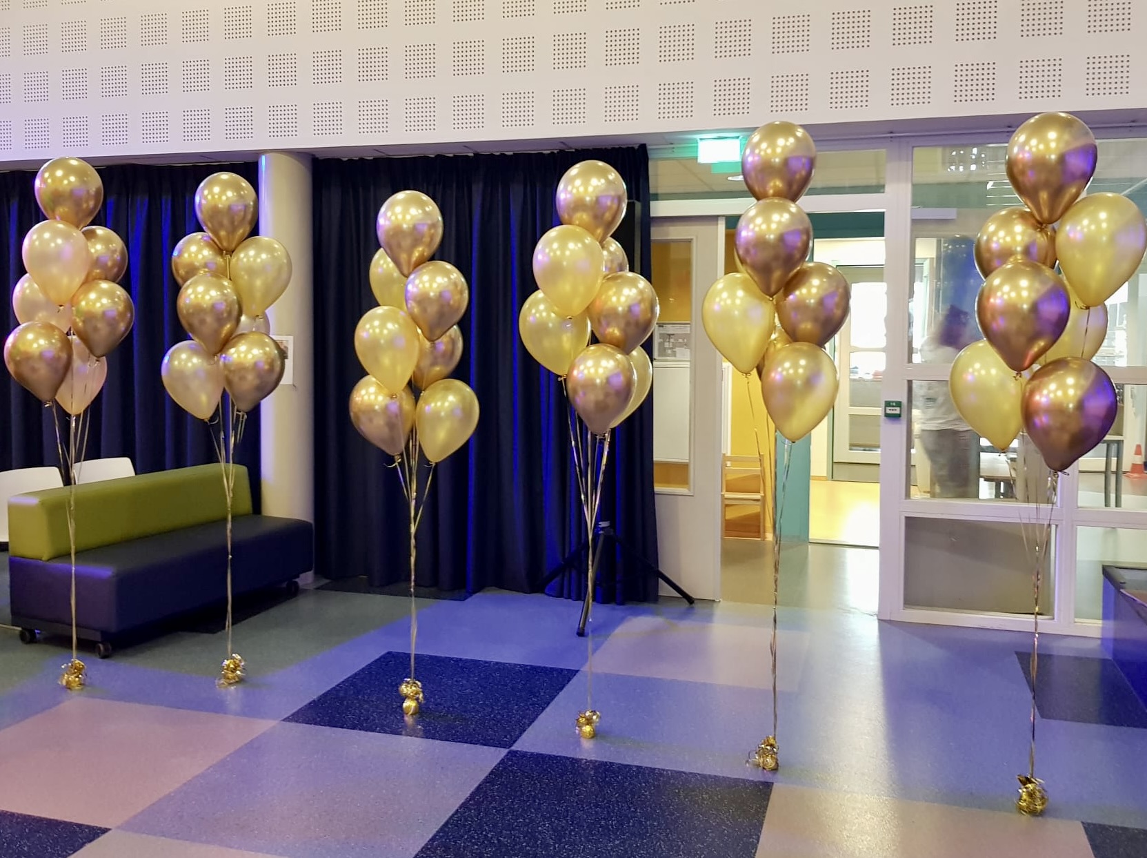 Helium ballon set Luxe Metallic Goud en chrome Goud