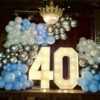 Dubbele led cijfers met luxe decoratie