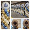 Ballonpilaar met gepersonaliseerde topballon