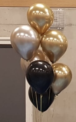 Boeket van 7 Luxe chrome/reflex helium ballonnen. - Afbeelding 3