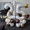 Cijfer decoratie White/gold