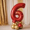 Cijfer decoratie Luxe Rood